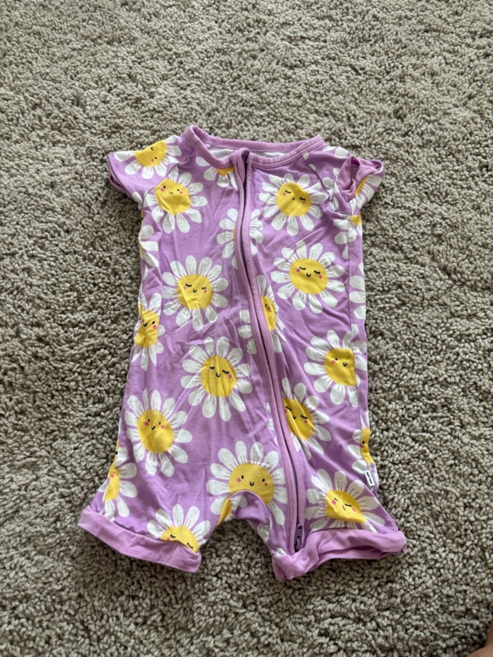 Little Sleepies Lavender Daisy Zip One-Piece